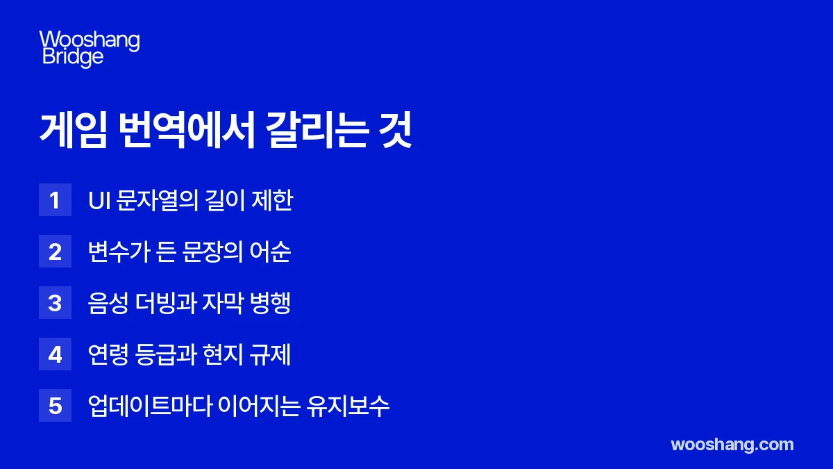 게임 번역에서 갈리는 것